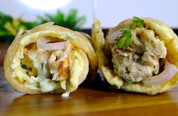 Chicken Malai Roll (a, c, g)